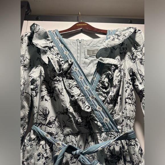 Anthropologie Ruffle Wrap Mini Dress - Picture 7 of 7